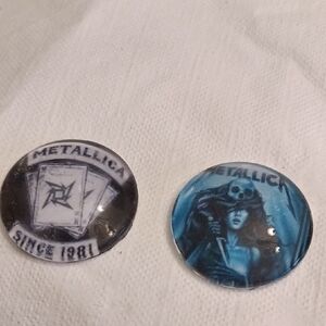Set of 2 magnets 1" Metallica